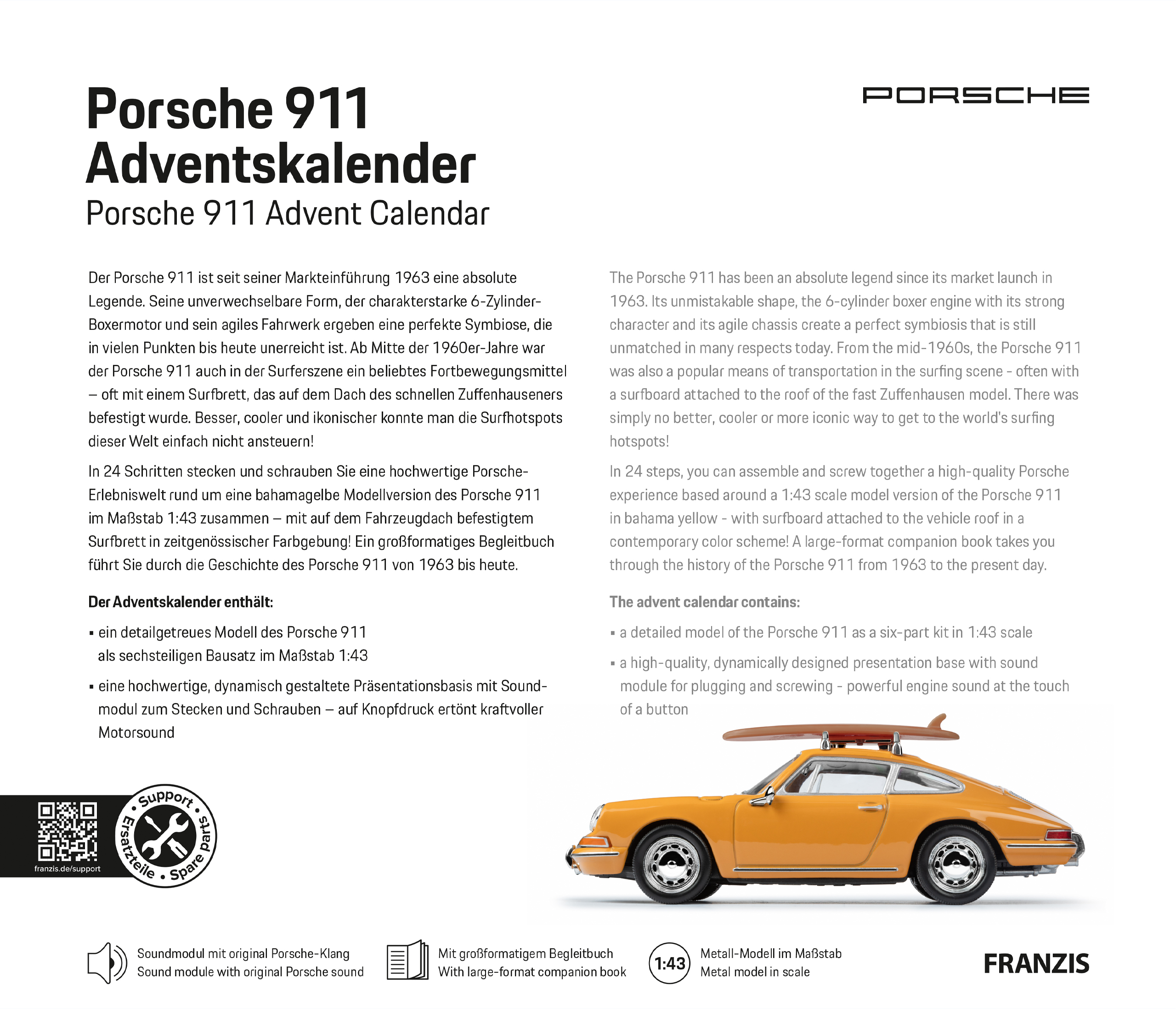 Porsche 911 Surfboard Adventskalender