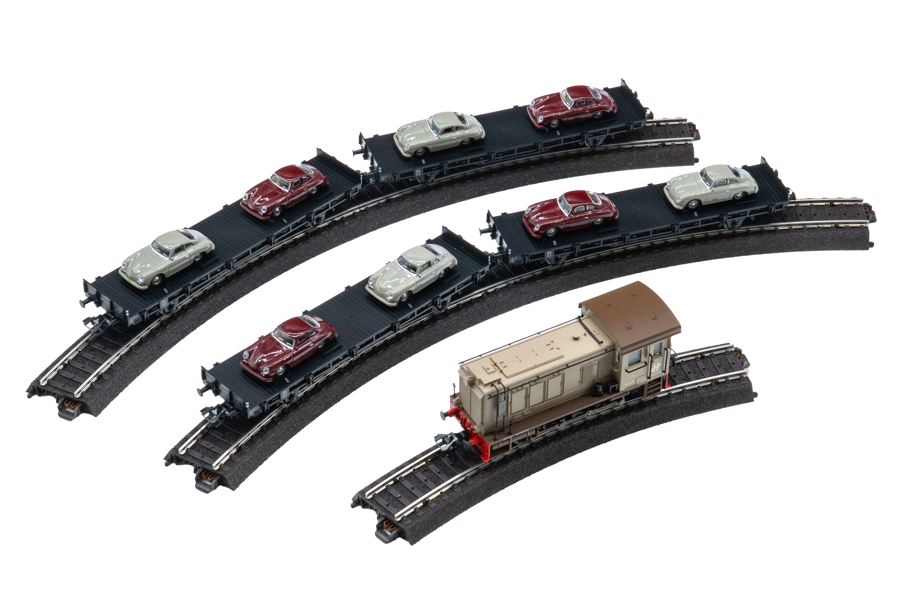 Märklin „Porsche 356 Fahrzeugtransport“ mit Diesellokomotive V 36  – Limitierte Traumwerk Jubiläumsedition auf 911 Stück