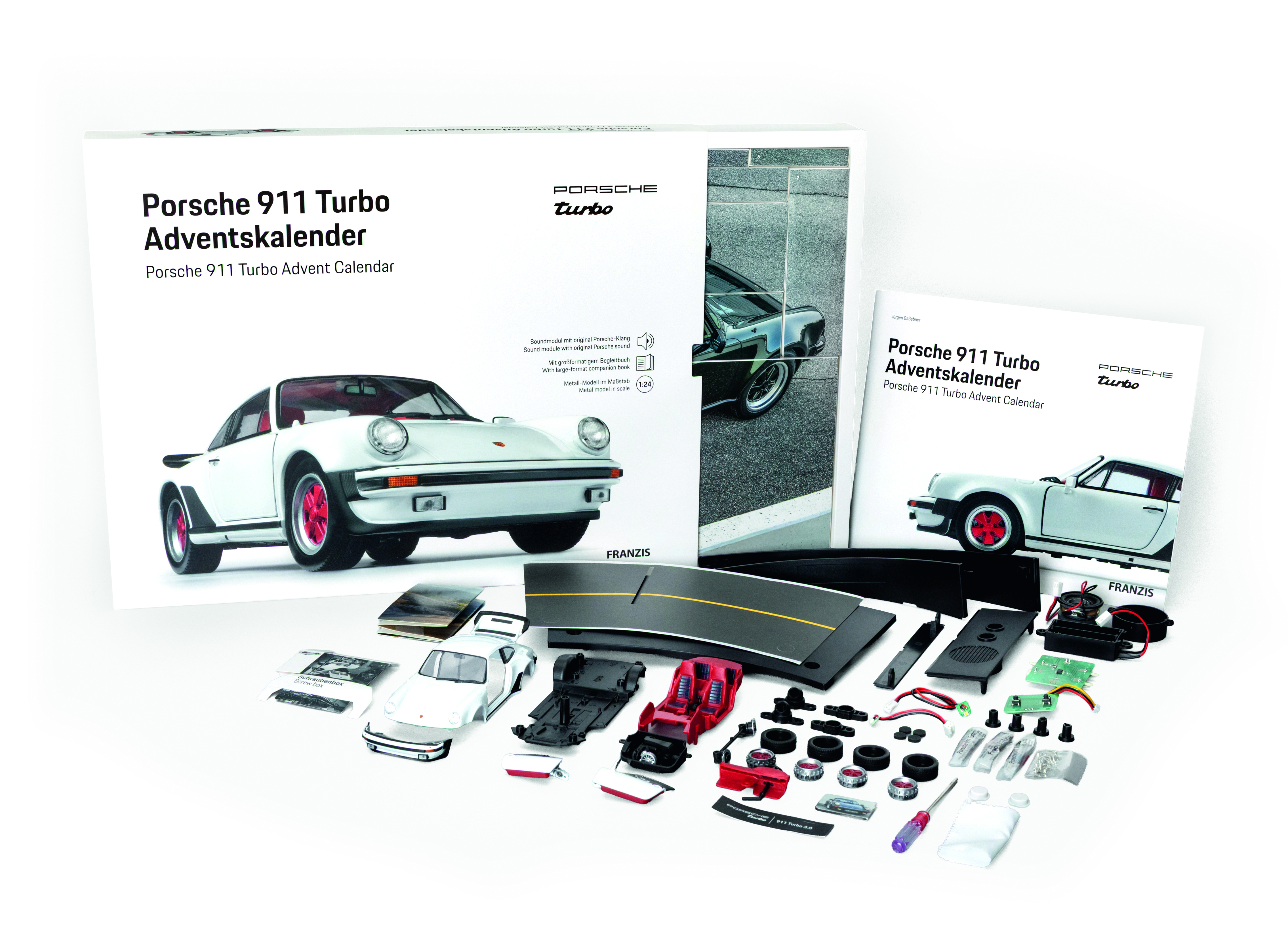 Porsche 911 Turbo Adventskalender 1:24 grandprixweiß