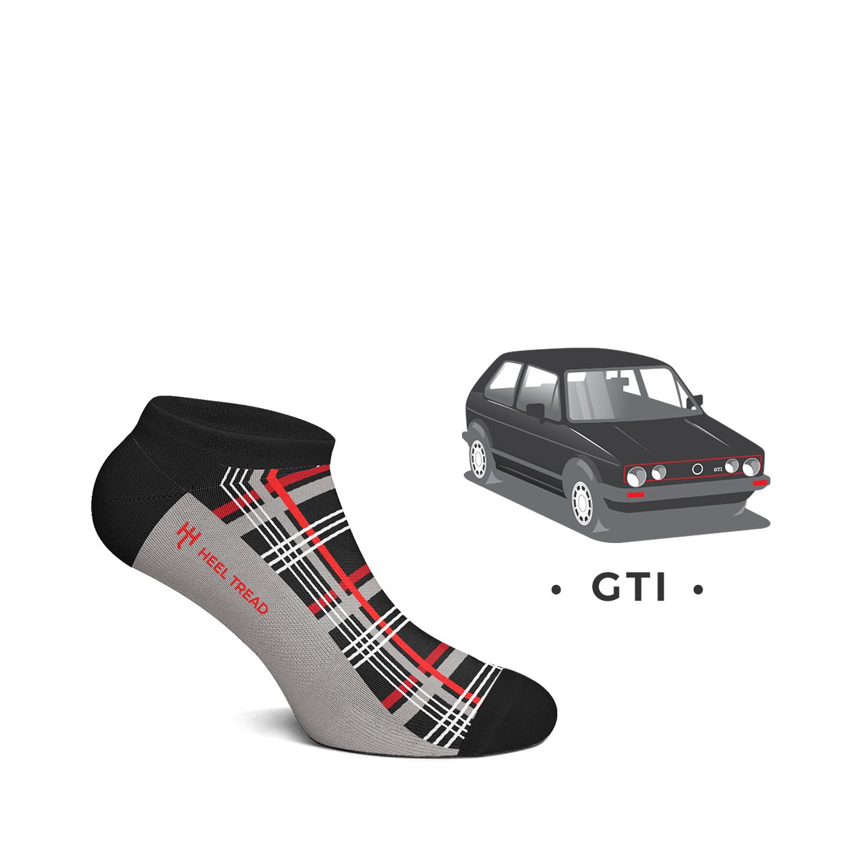 GTI Sneaker Socken farbig