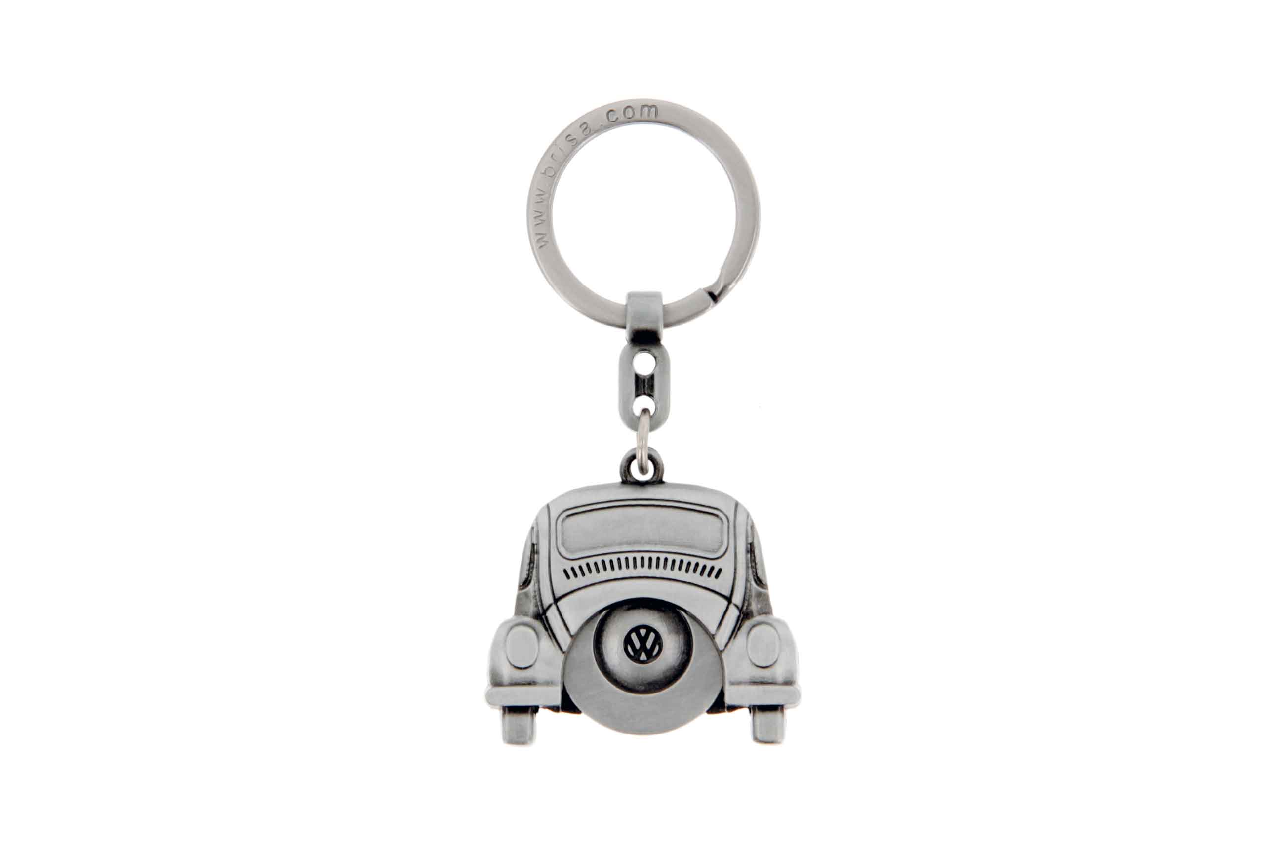 VW Käfer Schlüsselanhänger mit Einkaufswagenchip in Geschenkdose