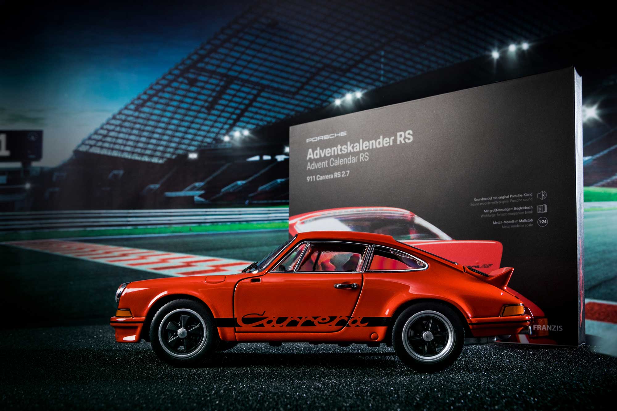 Adventskalender Porsche 911 Carrera RS - rot - 1:43