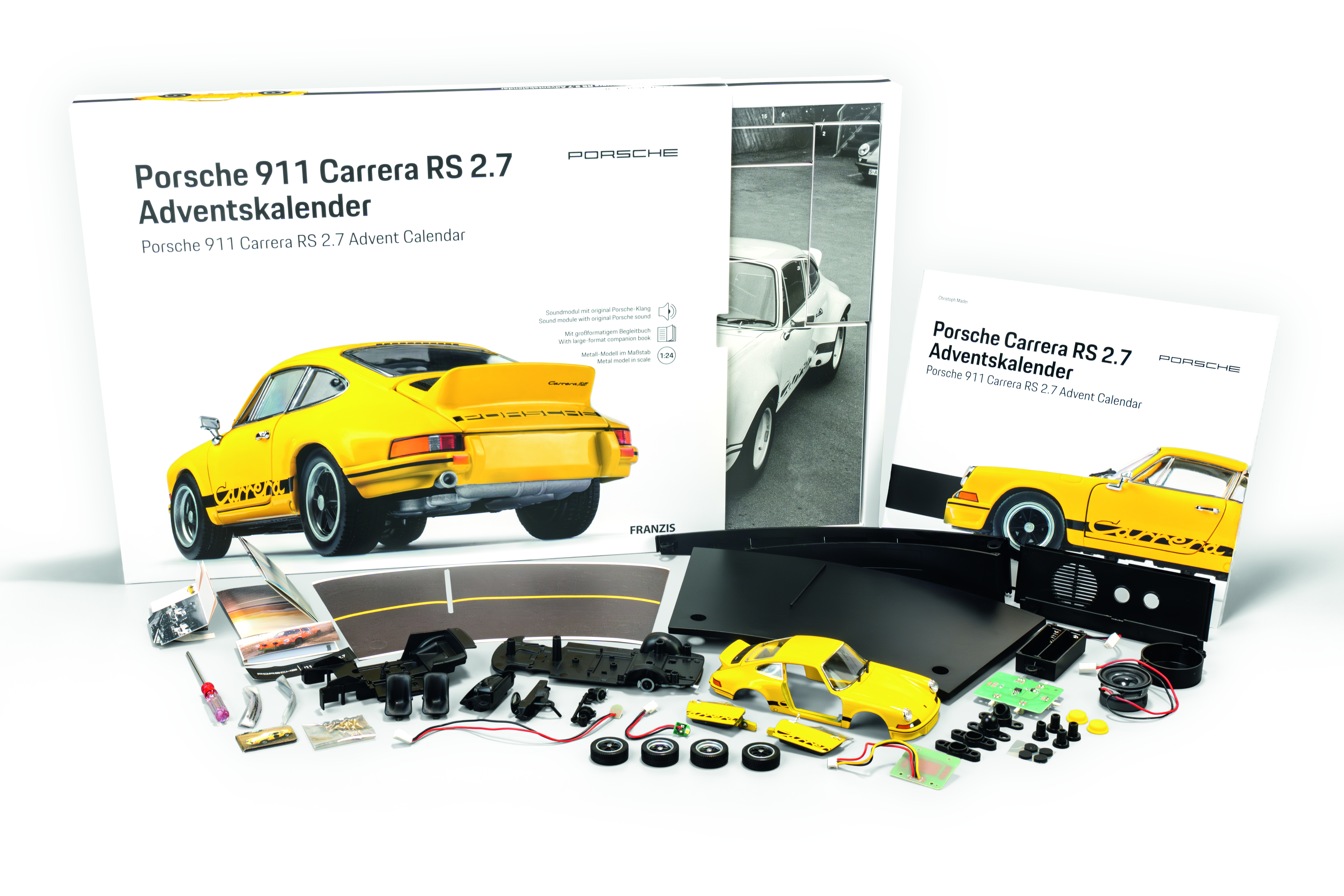Porsche 911 Carrera RS 2.7 gelb Adventskalender