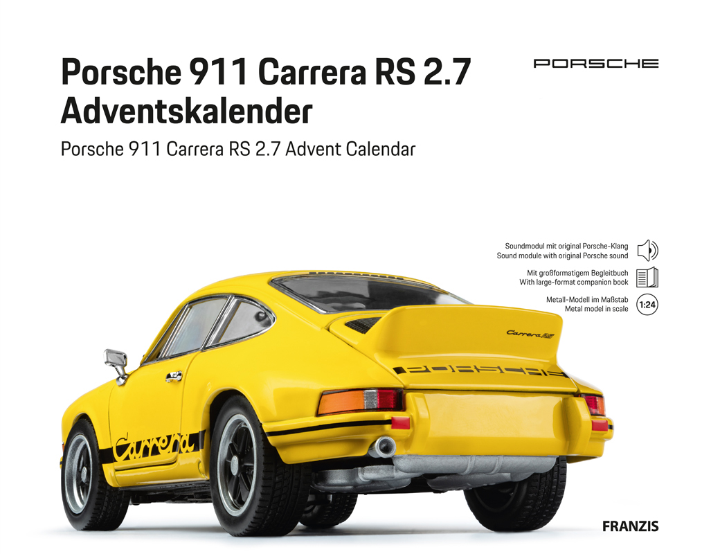 Porsche 911 Carrera RS 2.7 gelb Adventskalender