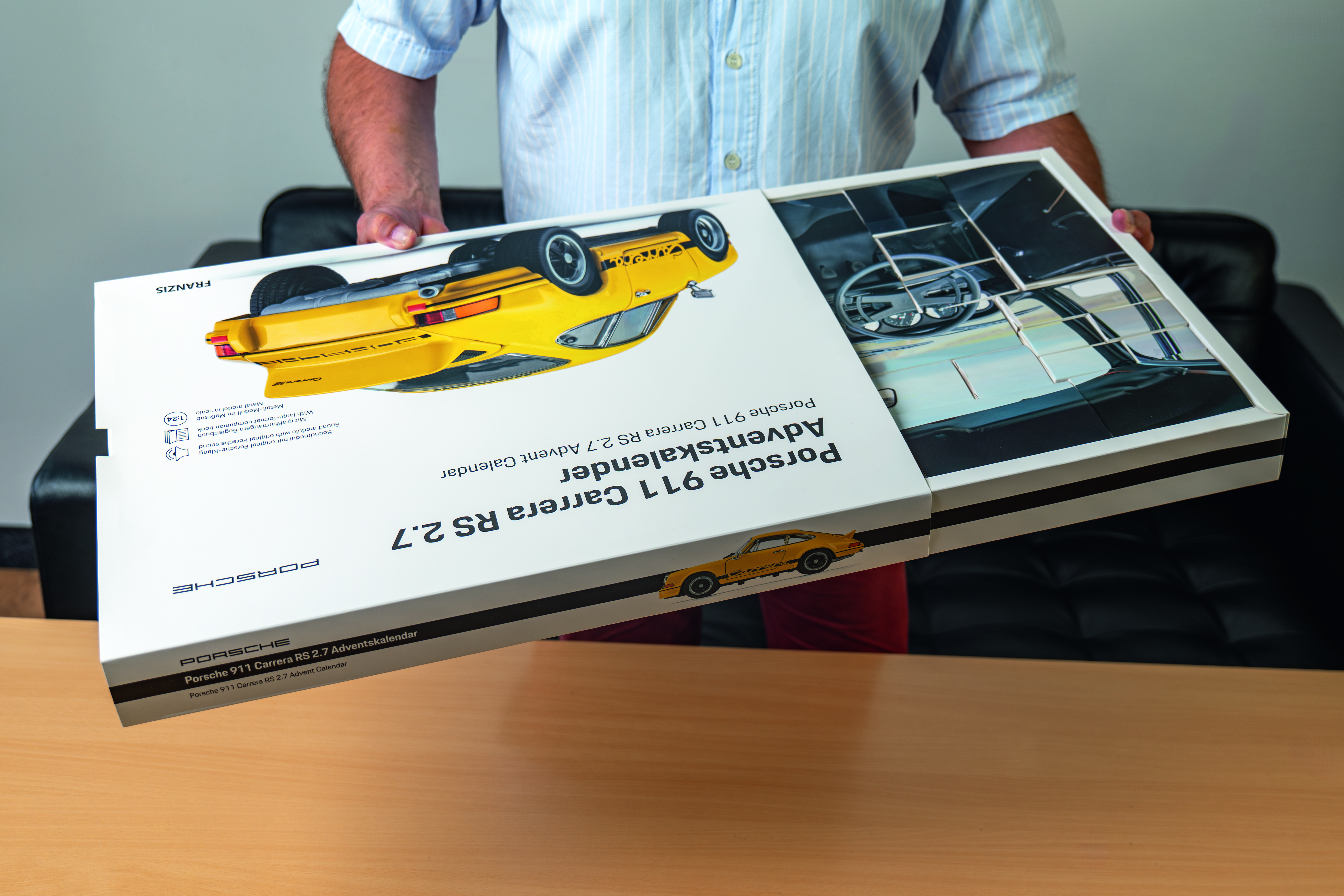 Porsche 911 Carrera RS 2.7 gelb Adventskalender