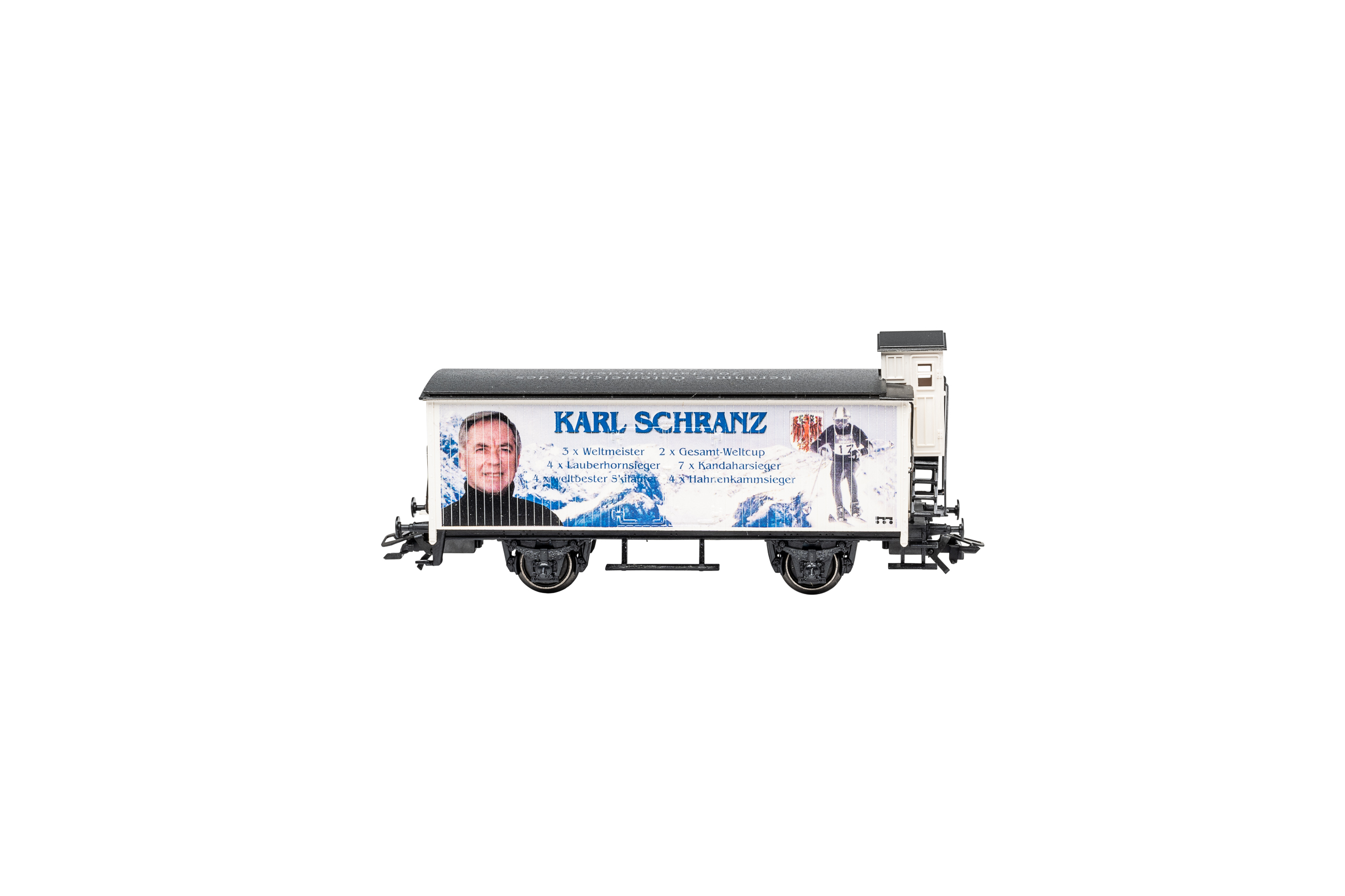 Märklin Güterwagen mit Bremserhaus Karl Schranz - H0
