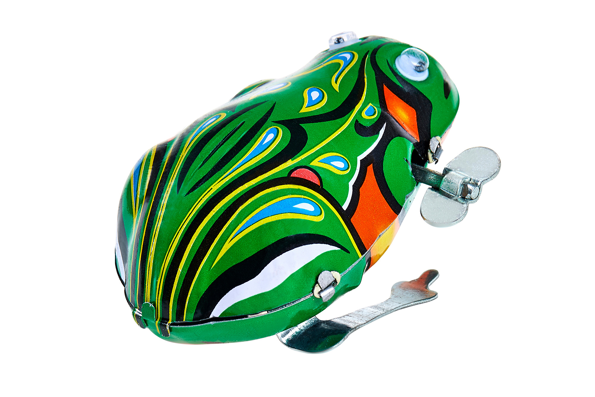 Blechspielzeug Frosch hüpfend zum Aufziehen