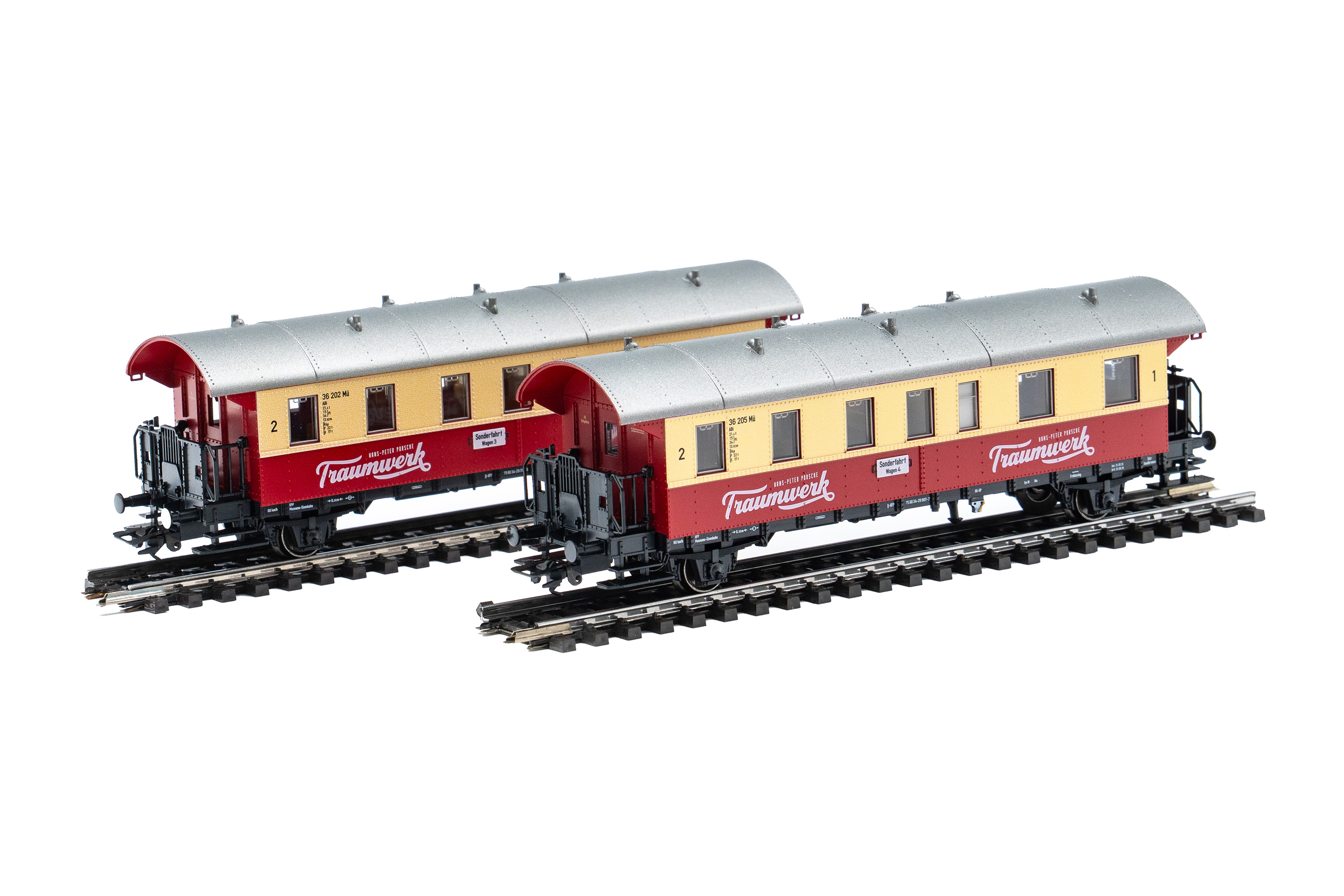 Märklin Personenwagen ABi "Donnerbüchse" in rubinrot/beige  - Set 2 Traumwerk Jubiläumsedition