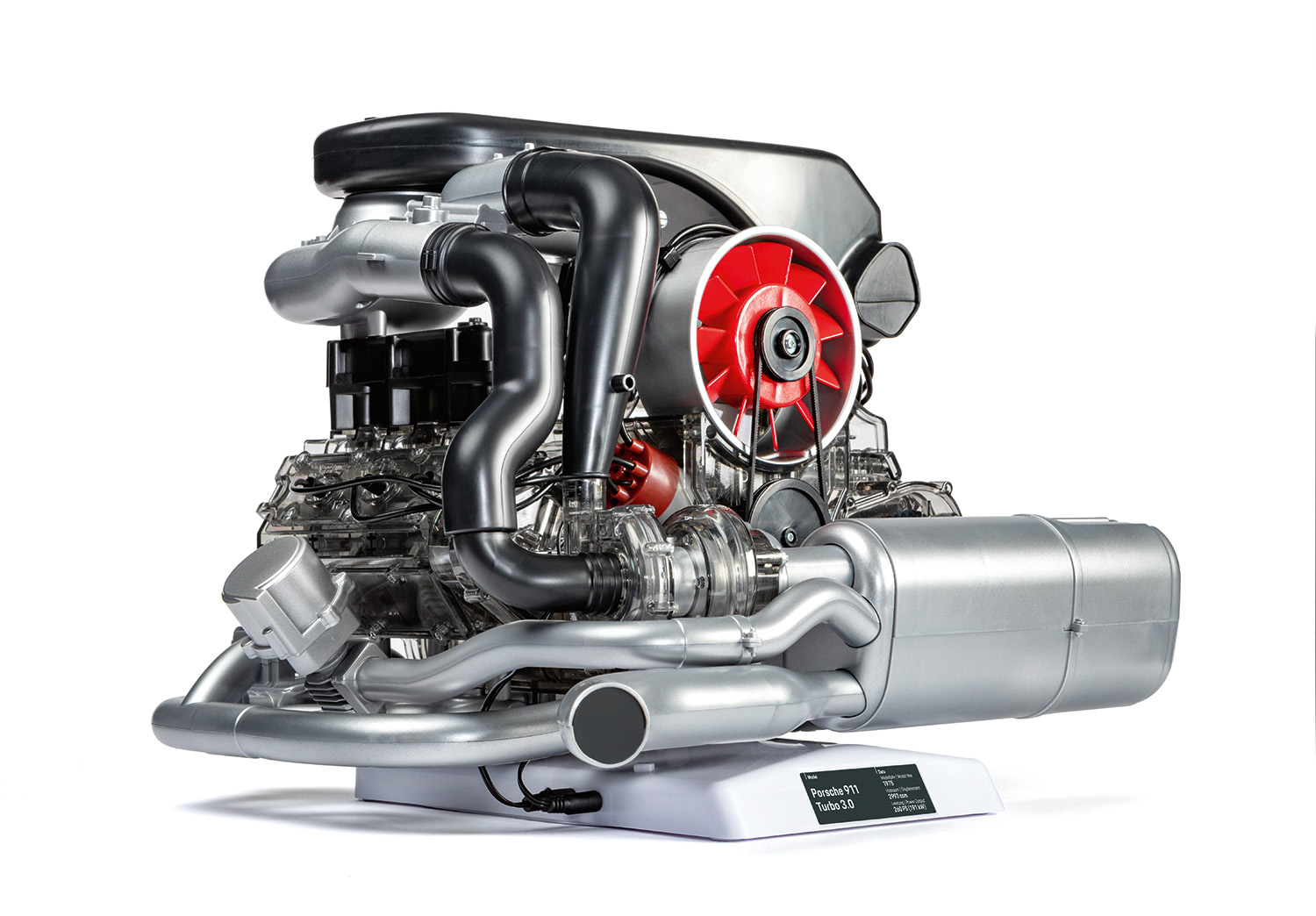 Porsche 911 Turbo Motor - Bausatz aus 200 Teilen im Maßstab 1:3, inkl. 90-seitigem Begleitbuch